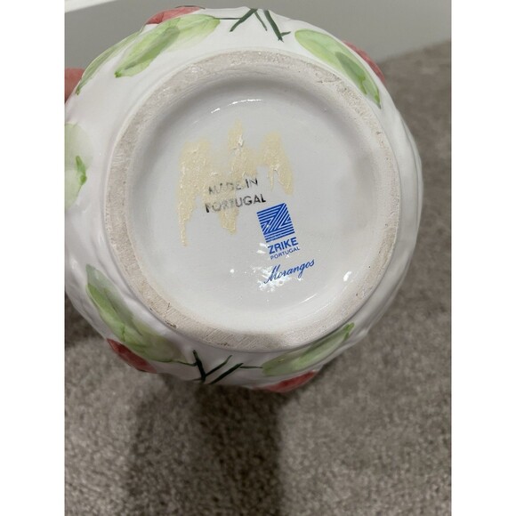 Vintage 1980s Embossed Strawberry Pitcher Made‎ In Portugal Zrike Morangos - Picture 6 of 8